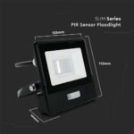 10W Proiector LED cu Senzor PIR Cip SAMSUNG Corp Negru 6400K 1M Cable - Image 4