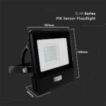 20W Proiector LED cu Senzor PIR Cip SAMSUNG Corp Negru 6400K 1M Cable - Image 4
