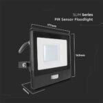 30W Proiector LED cu Senzor PIR Cip SAMSUNG Corp Negru 6400K 1M Cable - Image 4