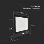 50W Proiector LED cu Senzor PIR Cip SAMSUNG Corp Negru 4000K 1M Cable - Image 4