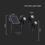 3*1.2W LED Solar Spike Corp Negru 3000K IP65 - Image 4