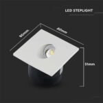 3W LED Lumină pentru Treaptă Pătrat 4000K - Image 4