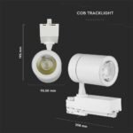 35W LED Proiector pe Șină Corp Alb 4000K    - Image 4