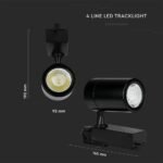 35W LED Proiector pe Șină Corp Negru 4000K  - Image 4