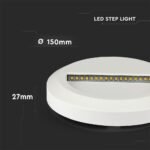 2W LED Lumină pentru Treaptă Corp Alb Rotund 4000K - Image 5