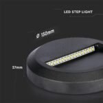2W LED Lumină pentru Treaptă Corp Negru Rotund 4000K - Image 5