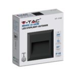 2W LED Lumină pentru Treaptă Corp Negru Pătrat 3000K - Image 3