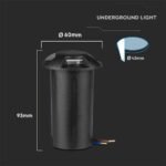 1W LED Lumină pentru Treaptă Negru 4Direcții 3000K - Image 4