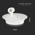 3W+6W LED Lampă Hotel Side Albă 3000K - Image 4