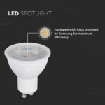 Spot LED Cip SAMSUNG GU10 6W  Ripple Plastic 110°D 3000K - Image 5