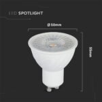 LED Spotlight Cip SAMSUNG GU10 6W Plastic Lentilă 110° Dimabil 6400K - Image 3
