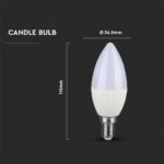 Bec LED Cip SAMSUNG 5.5W E14 C37 Plastic Dimabil Lumânare 3000K - Image 5