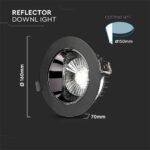 LED Downlight Cip SAMSUNG 20W COB cu Reflector Carcasă Neagră 3000K - Image 4