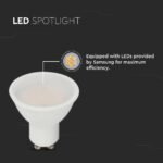 Spot LED Cip Samsung GU10 4.5W Plastic 110°D 4000K - Image 3