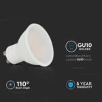 Spot LED Cip Samsung GU10 4.5W Plastic 110°D 4000K - Image 4