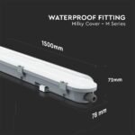 LED Lampă Rezistentă la Apă M-Series 1500mm 48W 4000K Aspect Lăptos 120 lm/W - Image 2