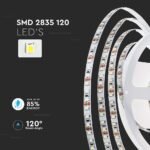 Bandă LED SMD2835 120 LEDs High Lumen 24V IP20 4000K PCB dublu 10m - Image 3