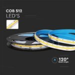 Bandă LED COB IP20 24V 6500K 512 LEDs 12W/m 5M - Image 3