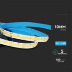 Bandă LED COB IP20 24V 6500K 512 LEDs 12W/m 5M - Image 5