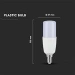Bec LED Cip SAMSUNG 8W  E14 T37 Plastic 6500K - Image 3
