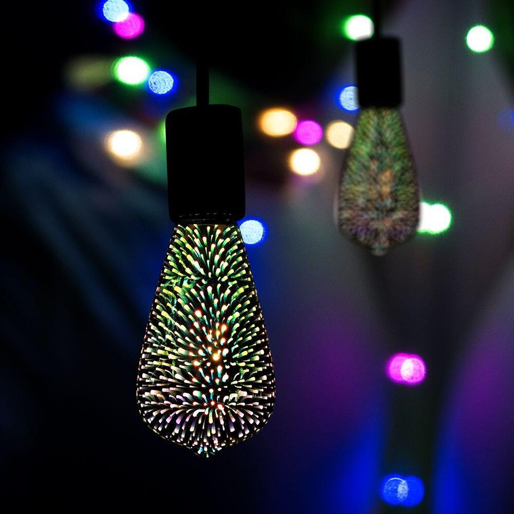 Bec LED 3W Filament E27 ST64 3000K 3D