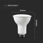 Spot LED 4.5W GU10 SMD Plastic Alb Aspect Lăptos 6500K 6buc/set