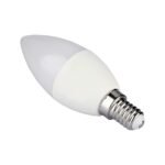 Bec LED 4.5W E14 Lumănare Smart RGB WW CW Compatibil Amazon Alexa & Google Home Alb