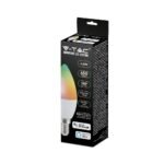 Bec LED 4.5W E14 Lumănare Smart RGB WW CW Compatibil Amazon Alexa & Google Home Alb - Image 3
