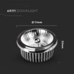 LED Spot AR111 20W Reflector Interschimbabil 40`D/20`D Silver 4000K - Image 3
