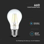Bec LED 8W Filament E27 A60 Dimabil Clear Cover 3000K - Image 4