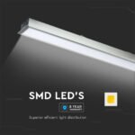 Lampă Lineară LED Cip SAMSUNG 40W Încastrat Corp Argintiu 4000K 1211x70x35mm - Image 5
