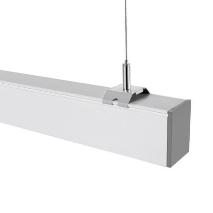 Lampă Lineară LED Cip SAMSUNG 40W Suspendată Corp Argintiu 4000K 1200x50x65mm