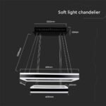 113W Soft Light Candelabru Dimabil Negru 3000K - Image 3