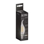 Bec LED 4W Filament E14 Clear Cover Lumâmare Flame 3000K - Image 2