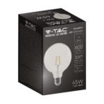 Bec LED 6W Filament E27 G125 Clear Cover  3000K - Image 3