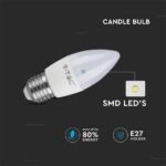 Bec LED 4.5W E27 Lumânare 6500K - Image 5