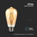 Bec LED 4W Filament E27 ST64 Amber Cover 2200K - Image 5