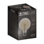 Bec LED 4W Filament E27 G125 Amber 2200K - Image 3
