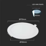 12W Mini Panel LED Rotund 4000K              - Image 3