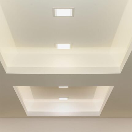 6W LED Panel Premium Downlight Pătrat 6400K          