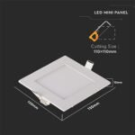 6W LED Panel Premium Downlight Pătrat 6400K           - Image 3