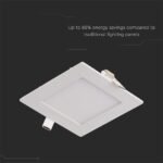 6W LED Panel Premium Downlight Pătrat 6400K           - Image 5