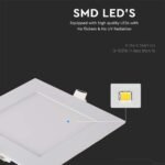 12W LED Panel Premium Downlight Pătrat 6400K           - Image 3