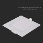12W LED Panel Premium Downlight Pătrat 6400K           - Image 4