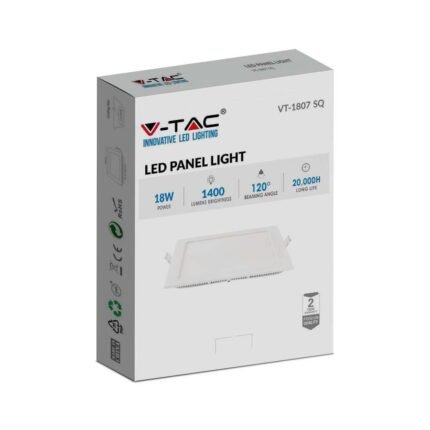 18W Mini Panel LED Pătrat 6400K          
