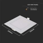 18W Mini Panel LED Pătrat 6400K           - Image 2