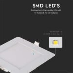 18W Mini Panel LED Pătrat 6400K           - Image 3
