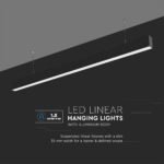 LED Lampă Lineară Cip SAMSUNG 40W Suspendată Corp Negru 6400K 1200x35x67mm - Image 4
