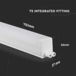 16W LED Batten Fitting Pătrat Cip SAMSUNG T5 120cm 6500K - Image 4