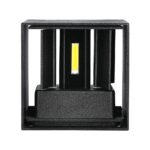 5W Lampă de Perete Cip Bridglux Corp Negru Pătrat IP65 3000K